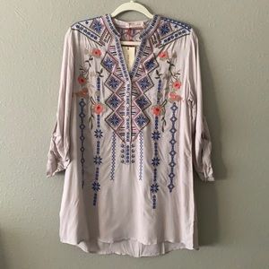 NWT Boho Embroidered Tunic